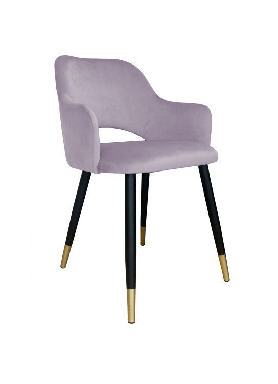 Krzesło NAPO VELVET GOLD jasno różowe ATOS 1 szt.