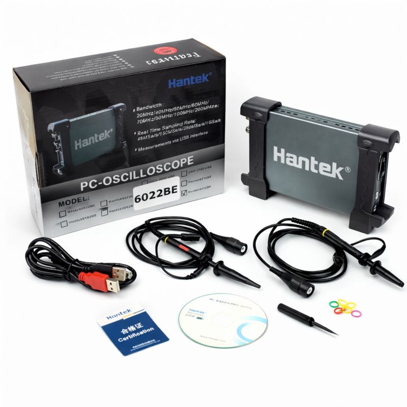 Oscyloskop cyfrowy Hantek 6022BE 2x20MHz USB 1 kpl.