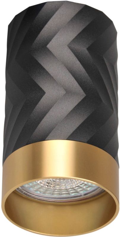 Oczko Goldlux Arras tuba 1 x GU10 czarne / złote