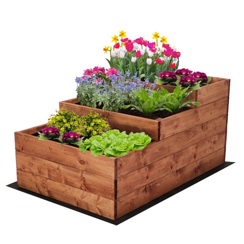 Donica na warzywa MODO24 45x60x93 cm brązowa impregnacja szeroka 1 szt.