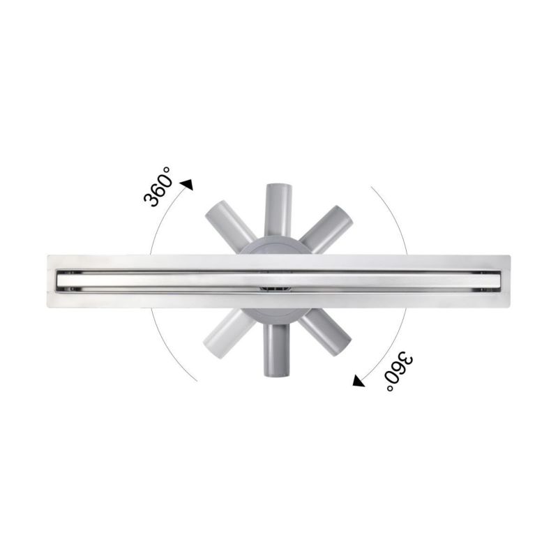 Odpływ prysznicowy liniowy Hagser Iris Slim, 80cm, stal nierdzewna, 1 szt.