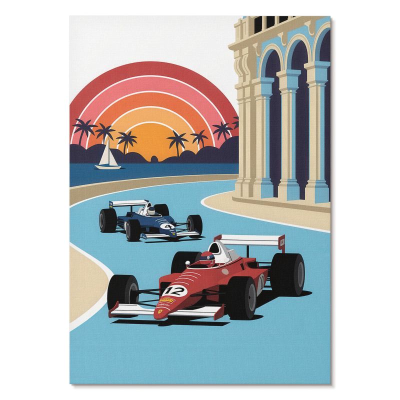 Plakat Tulup 29,7x42 cm (A3) Wyścig ilustracja Do biura, salonu, sypialni 1 szt.