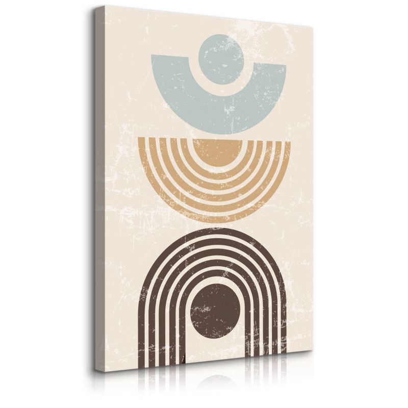 Obraz Muralo Do Sypialni Beżowe Wzory Styl Boho Abstrakcja 60x90 cm 1 szt.