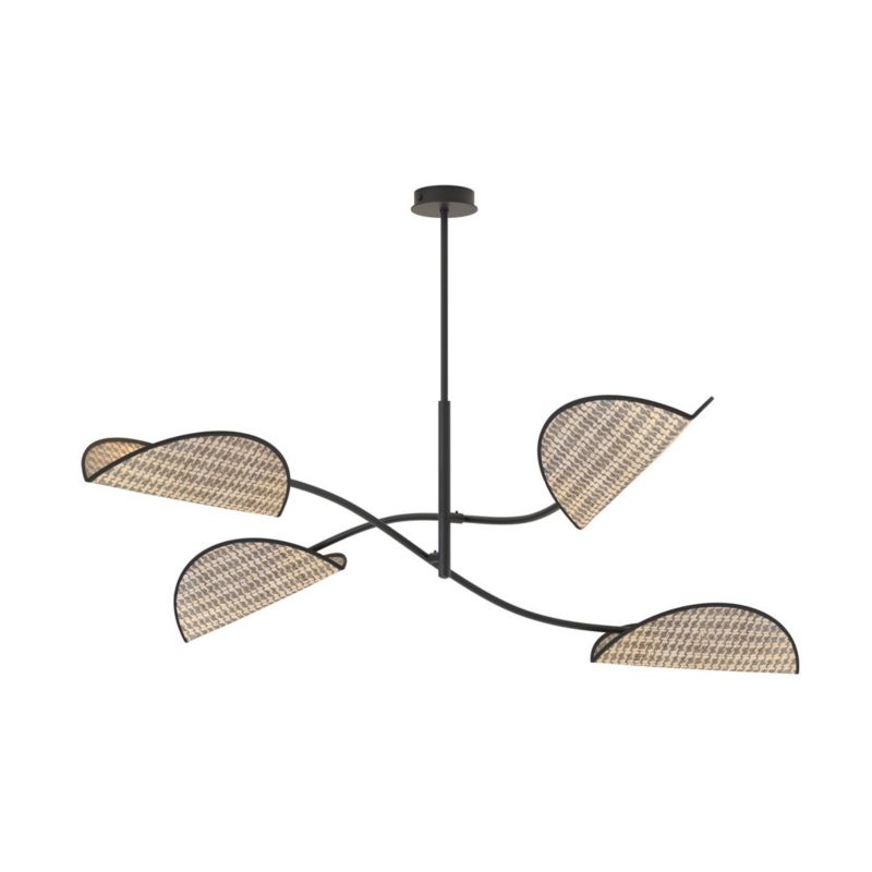 Lampa wisząca Emibig LOTUS czarno-brązowa 4xE14x15W IP20 wym:59x105x105cm - 1 szt.