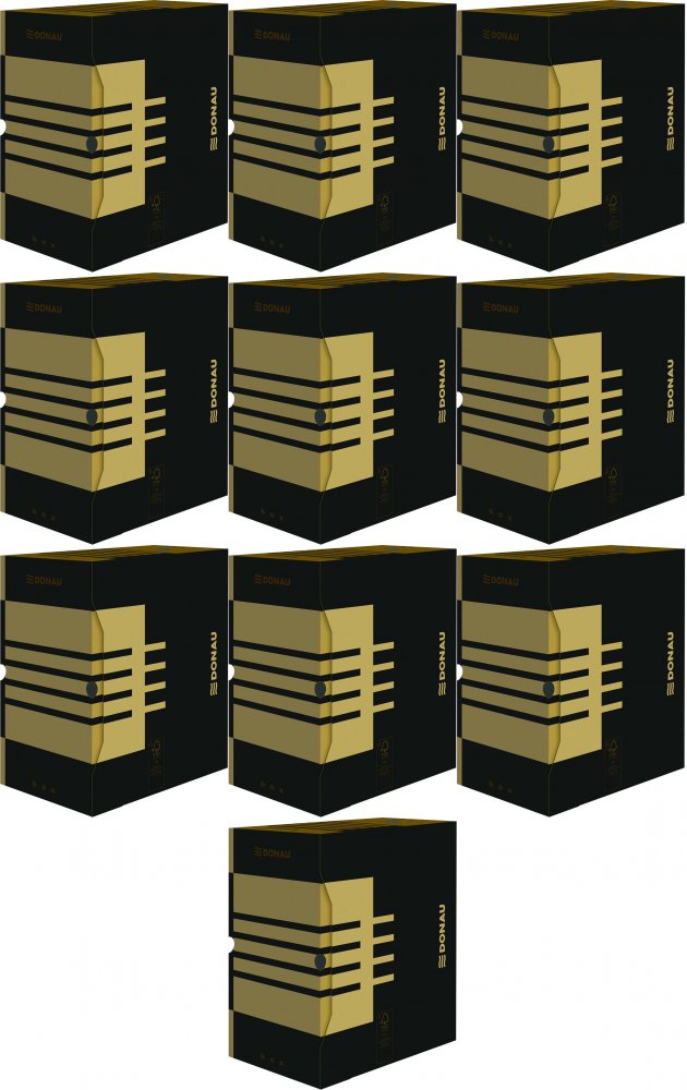 10x Pudło archiwizacyjne Donau, A4, 155mm, brązowy