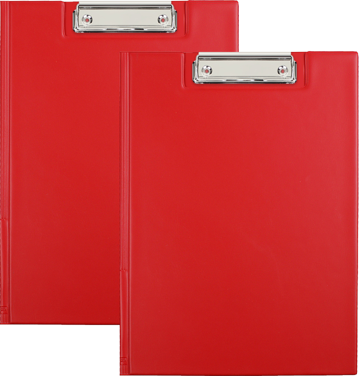 2x Clipboard Biurfol, z okładką, A4, czerwony