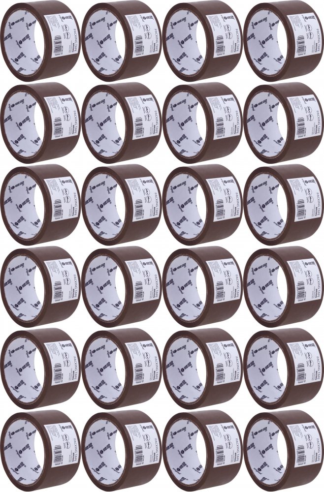 24x Taśma pakowa MemoBe, akryl, 48mmx50yd, brązowy
