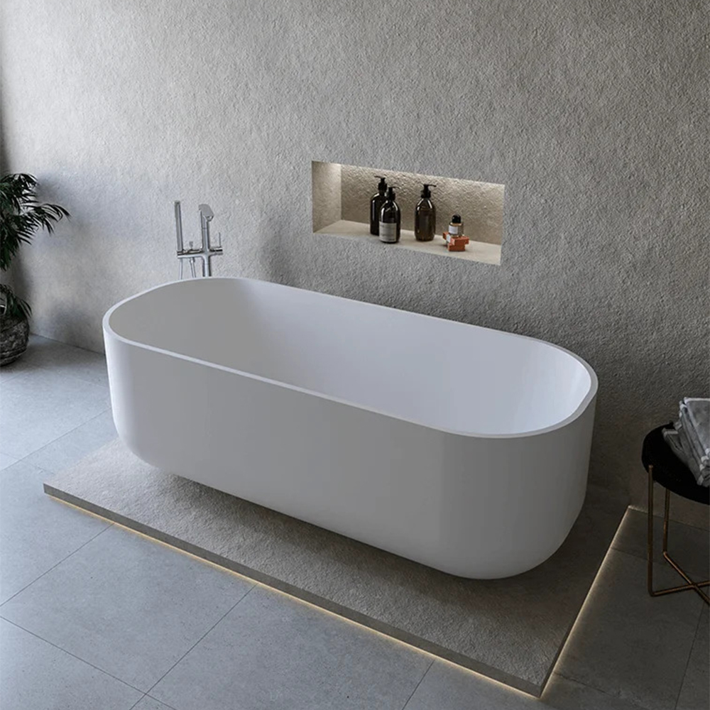 Cristalstone Separado wanna wolnostojąca 170x70 cm biała CUATROZPRZELEWEM