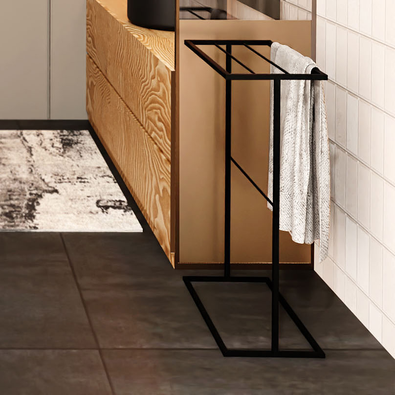 Baltica Design Narve wieszak na ręczniki 50 cm stojący czarny