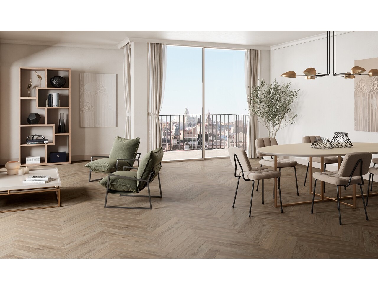 Durstone Michigan płytka ścienno-podłogowa 60x10 cm brązowa