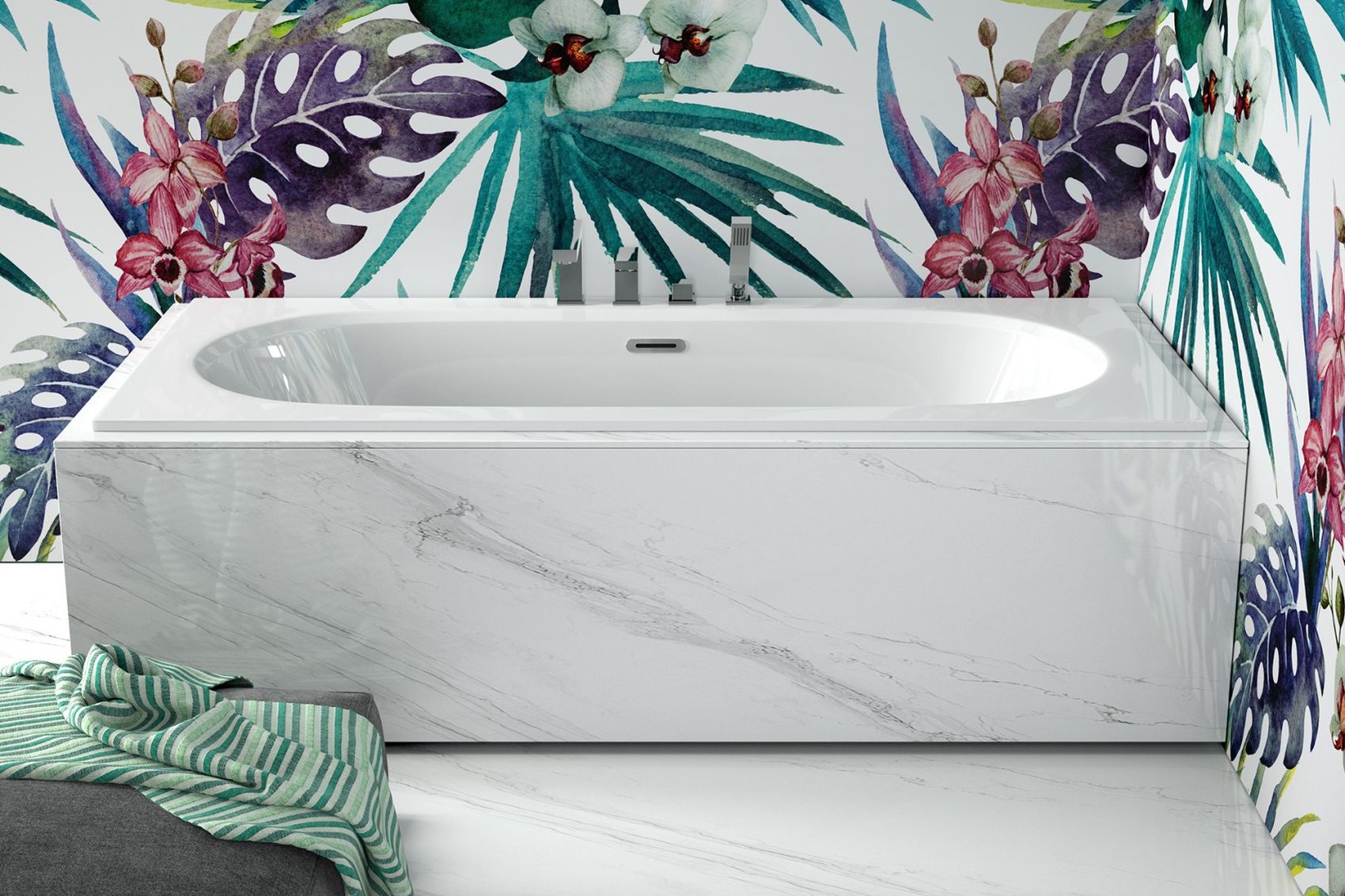 Besco Vitae wanna prostokątna 169,5x75 cm biała #WAV-170-S+
