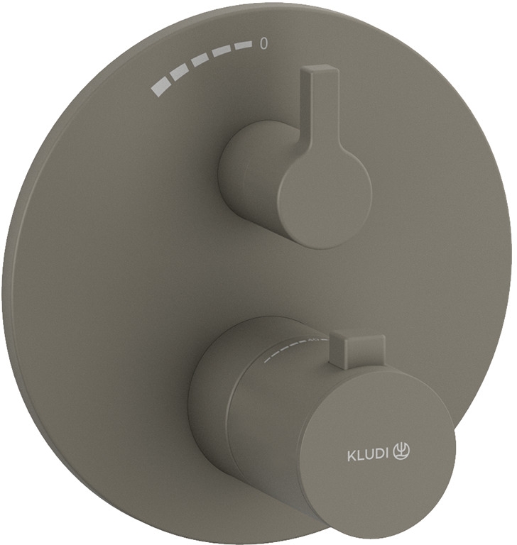 Kludi Nova Fonte Puristic bateria prysznicowa podtynkowa termostatyczna szary mat 20885O115