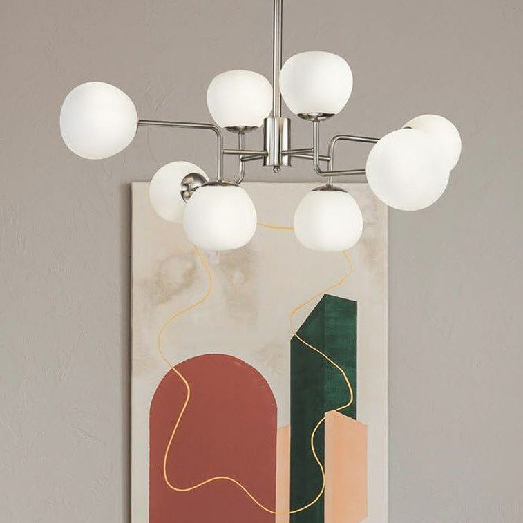 Maytoni Erich lampa podsufitowa 8x40W biała/srebrna MOD221-PL-08-N