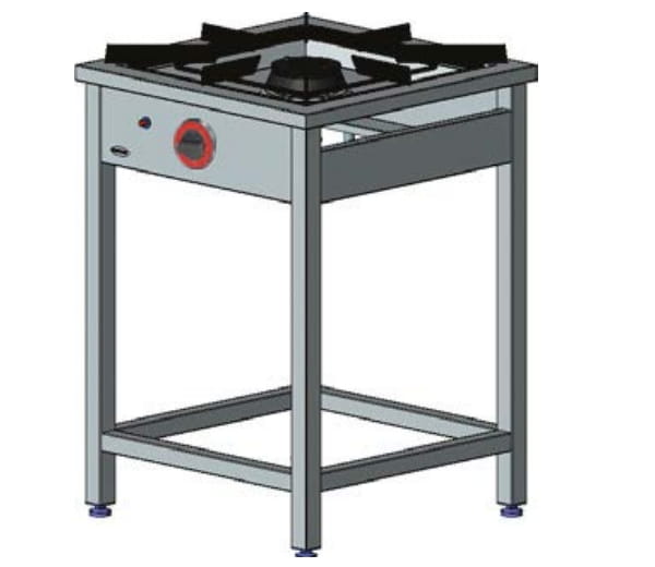 Trzon gazowy jednopalnikowy 7 kW z palnikiem zapalającym EGAZ