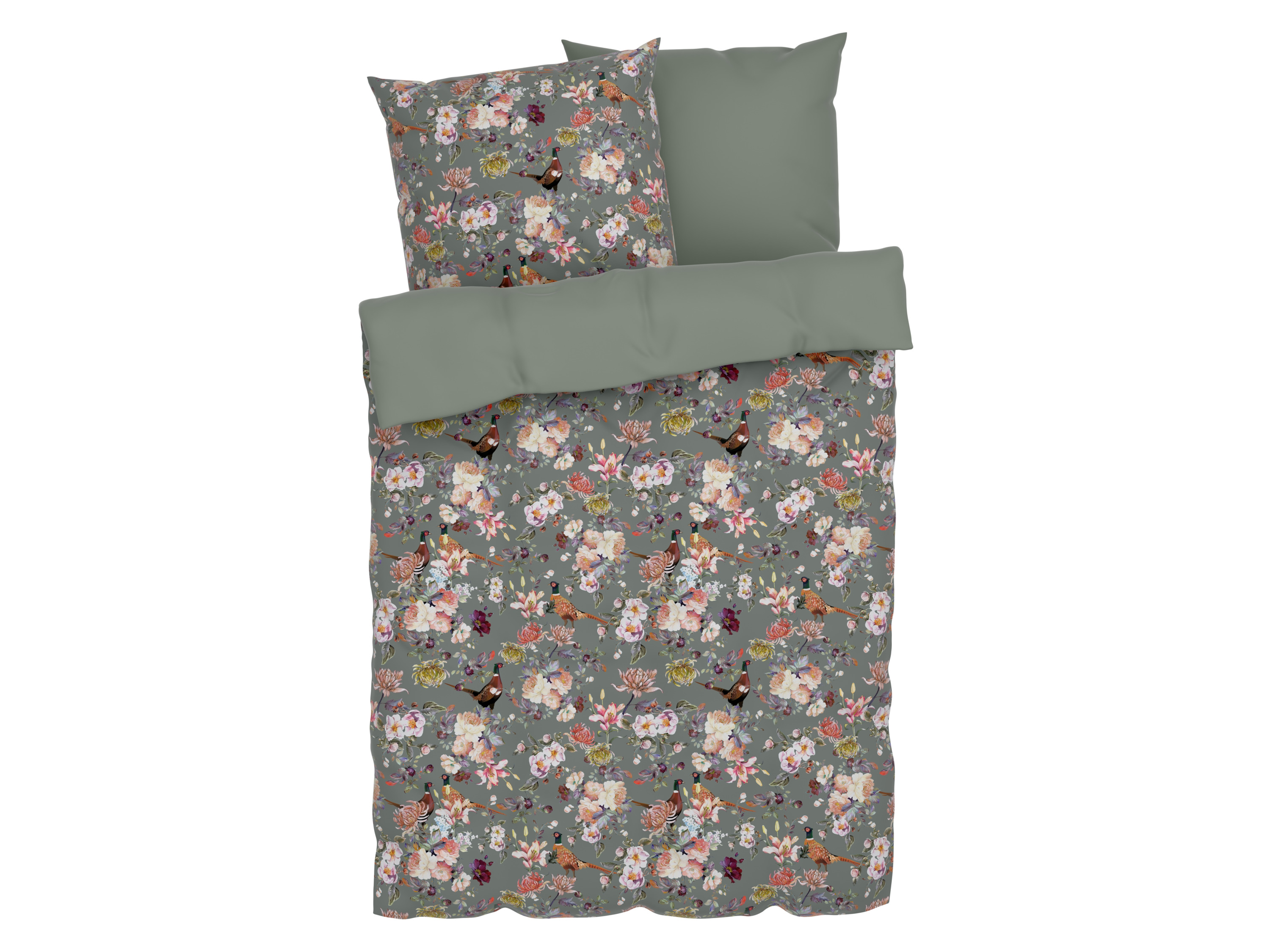 Livarno home Pościel z mikrowłókna satynowego, 160 x 200 cm Bażant