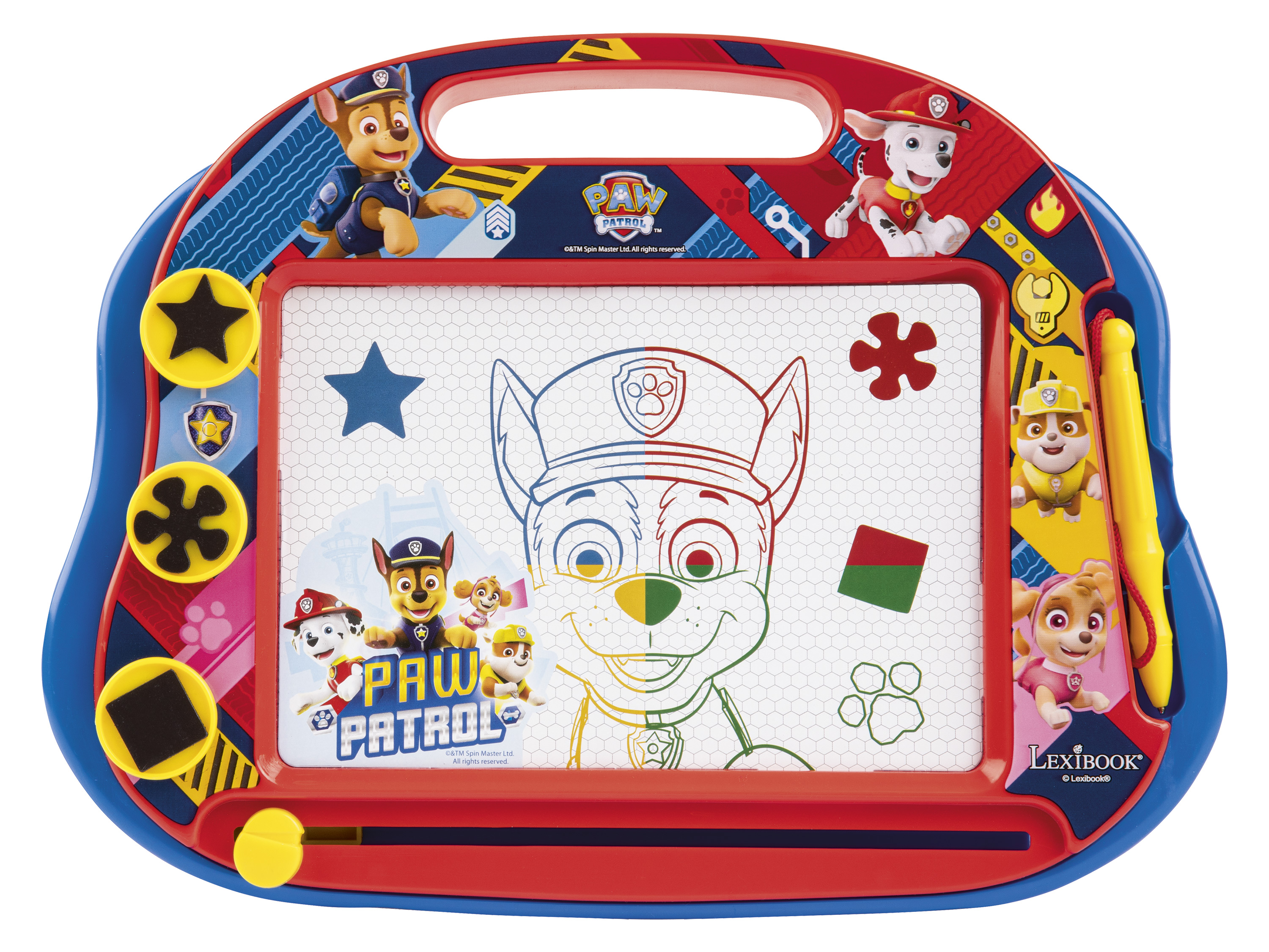 Lexibook Magnetyczna tablica do rysowania - znikopis, z pisakiem i 3 stempelkami Psi Patrol