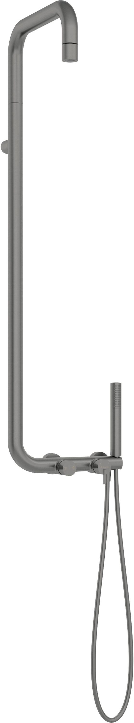 Darmowa Dostawa - Zestaw prysznicowy ścienny z deszczownicą grafitowy Deante Silia NQSD4XM