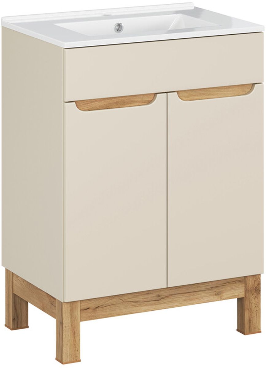 Darmowa Dostawa - Umywalka z szafką 61 cm beżową Comad Bali Cashmere SETBAC60CMLAVA