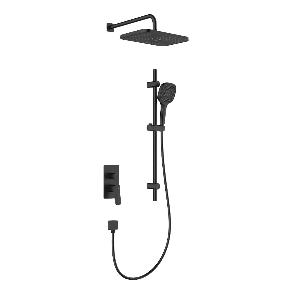 Darmowa Dostawa - Zestaw prysznicowy podtynkowy z deszczownicą czarny KFA Armatura Malaga Black 452930181