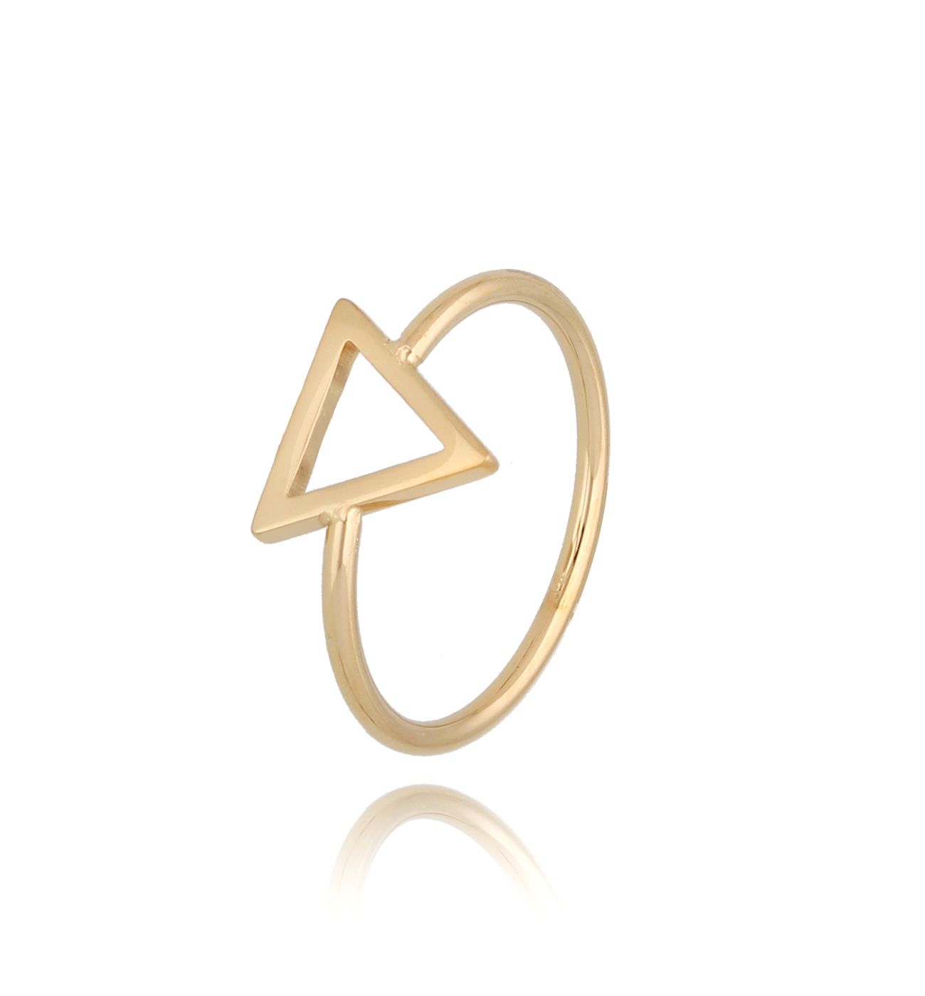 Pierścionek pozłacany z trójkątem Kabirri PSA0314