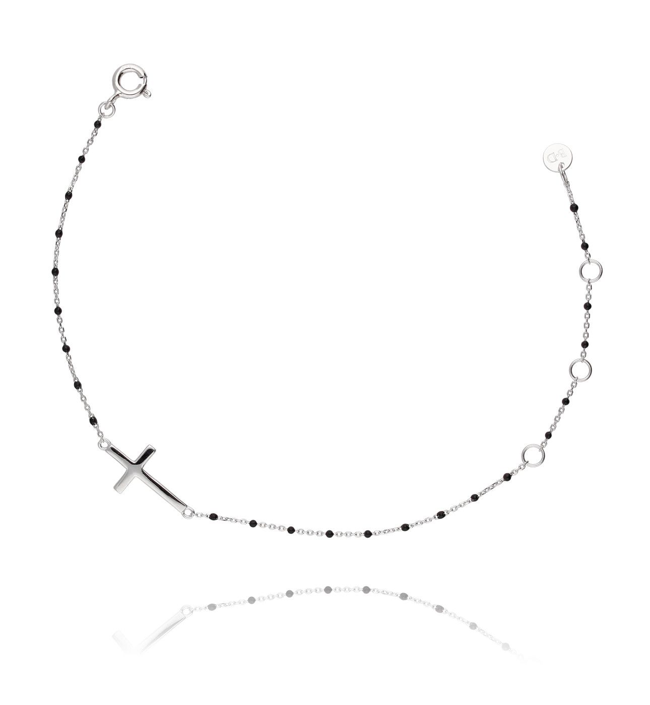 Bransoletka srebrna z krzyżykiem BFA0010