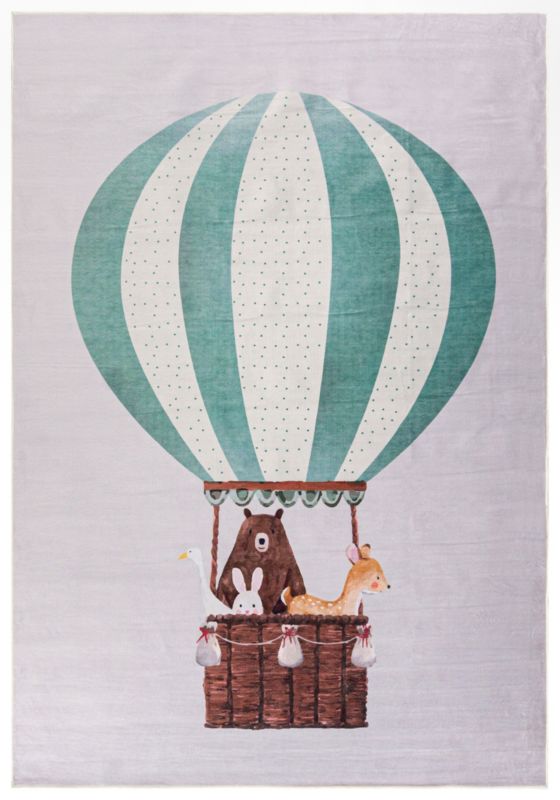 Dywan Wewnętrzny BELLO VENTO VERDE Prostokąt Mazovia 80 x 150 cm Beżowy Motyw Balon,Zwierzecy 1 szt.