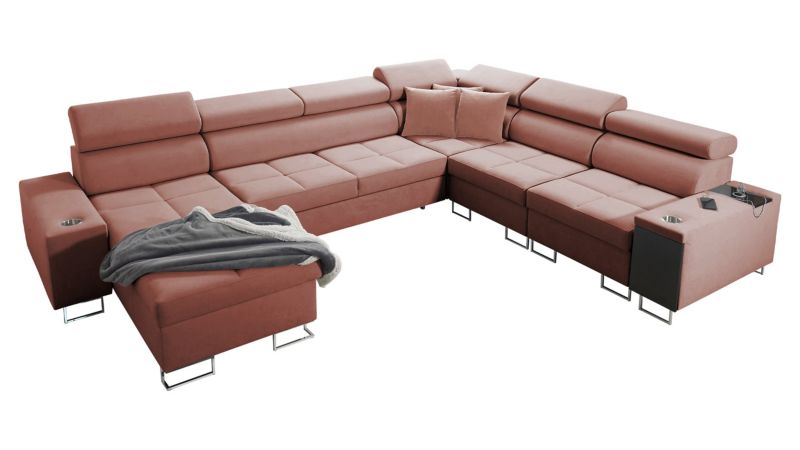 Narożnik z barkiem MIRJAN 24 Morena VIII lewy róż indyjski 1 szt.