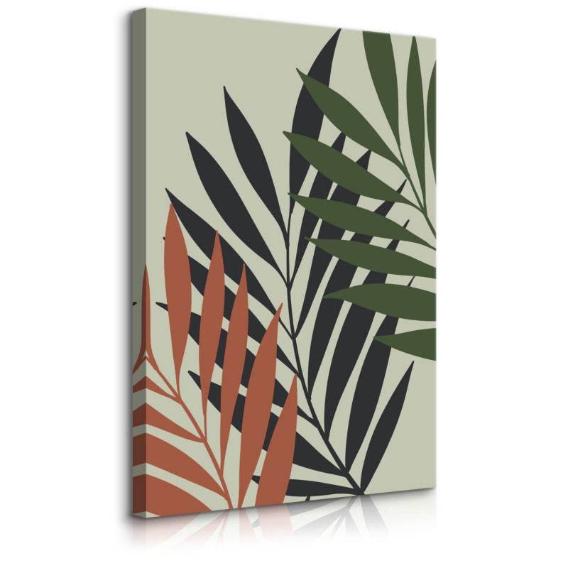 Obraz Muralo Do Sypialni Kolorowe Liście Palmowe Styl Boho 60x90 cm 1 szt.