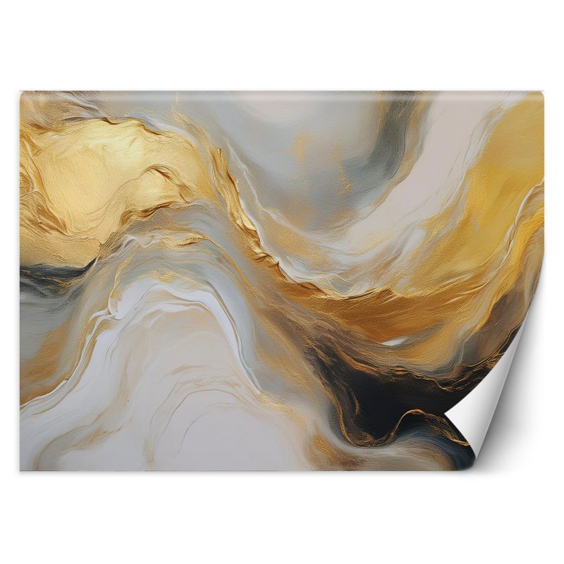 Fototapeta Feeby Abstrakcja Marmur Tekstura Złoto Szary 350x245 1 szt