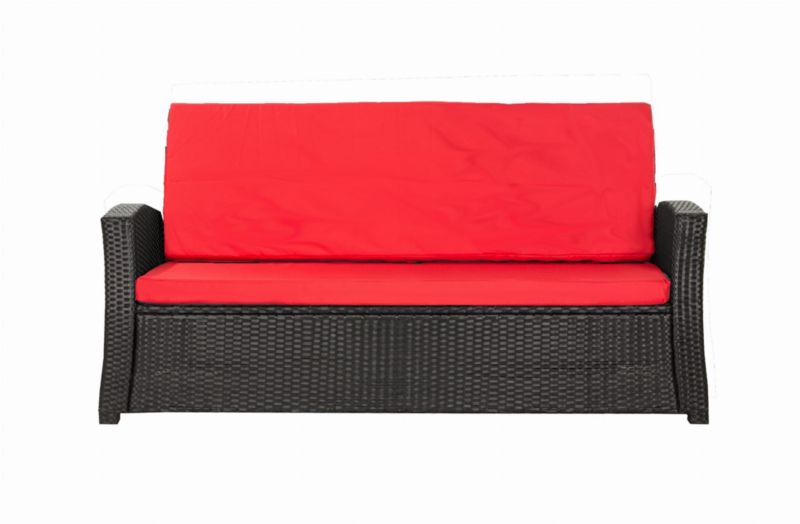 Poduszka ogrodowa na sofę Technorattan, Setgarden,120x50cm +120x50cm Czerwone dwustronne Poduszki na meble ogrodowe-Rattan, 1szt