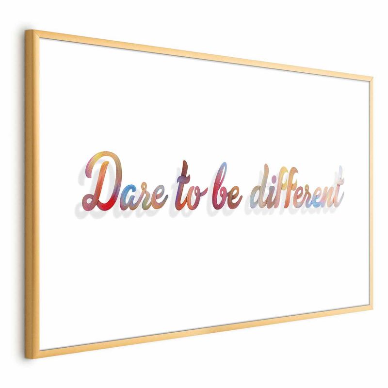 Plakat Artgeist Be different 90x60 cm z ramą złotą 1 szt