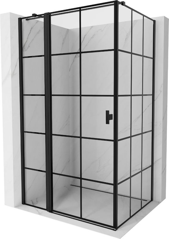 Kabina prysznicowa Mexen Mist T czarna kratka 105x95 cm 1 szt.