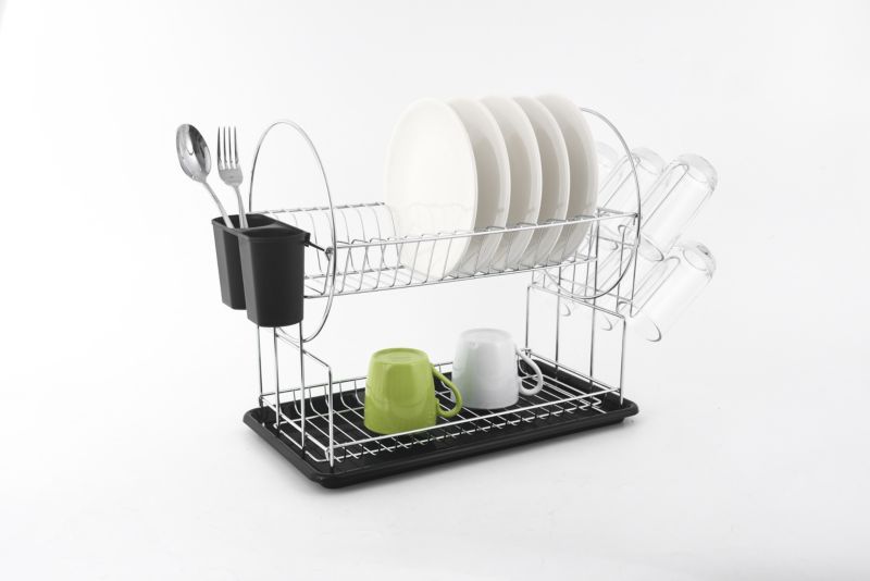 Ociekacz metalowy BASIC KITCHEN MONDEX 51x23,5x36,5cm srebrno-czarny 1szt