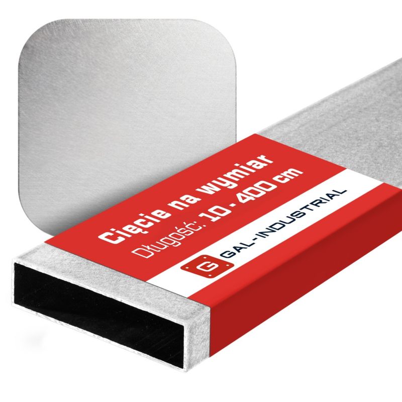 Profil Aluminiowy SATYNOWANY GAL-INDUSTRIAL 50x30x2mm 300 cm Rura Prostokątna Na wymiar 1 szt.