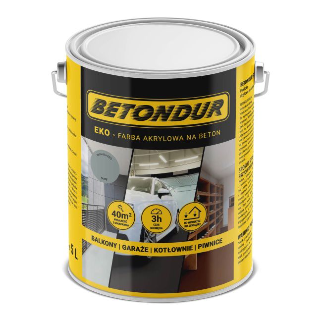 Farba do betonu Betondur Eko szara 5 l