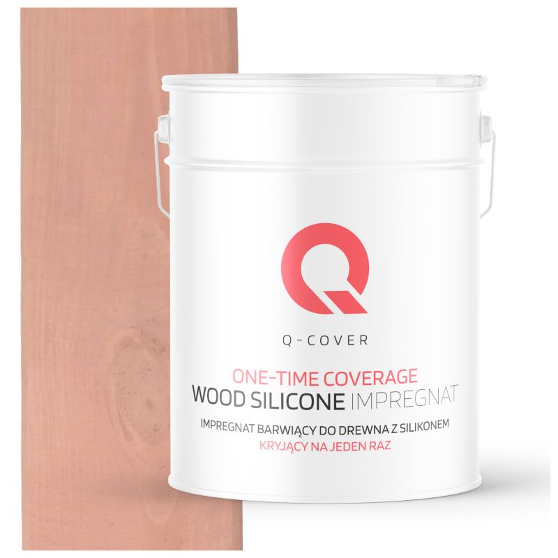 Impregnat Barwiący do Drewna z Silikonem Kryjący na Jeden Raz Q-Cover Łososiowy H5533 10L