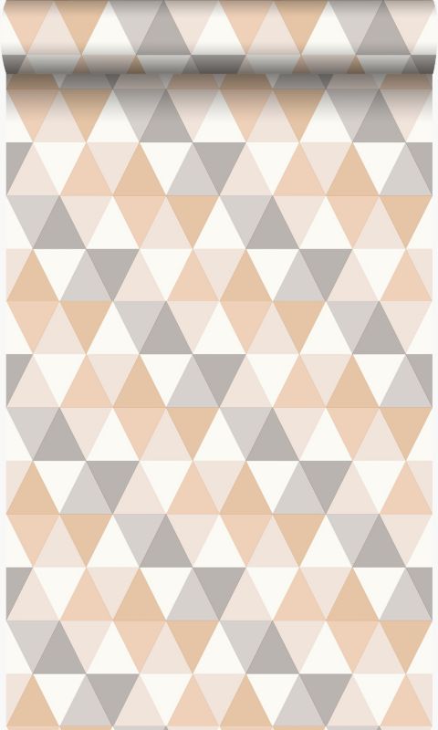 Tapeta Origin Wallcoverings trójkąty graficzne beżowym 53 cm x 10.05 m - 1 rol.