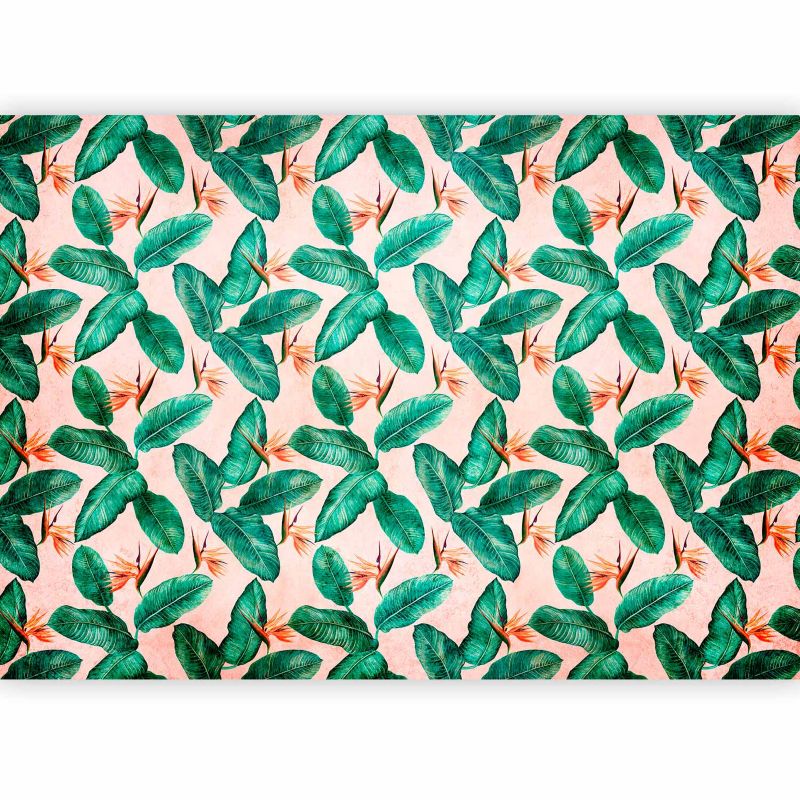 Fototapeta flizelinowa Artgeist 110g/m2 Liście turkusowa 350x256 (7 części) 10069ac rolka 1 szt