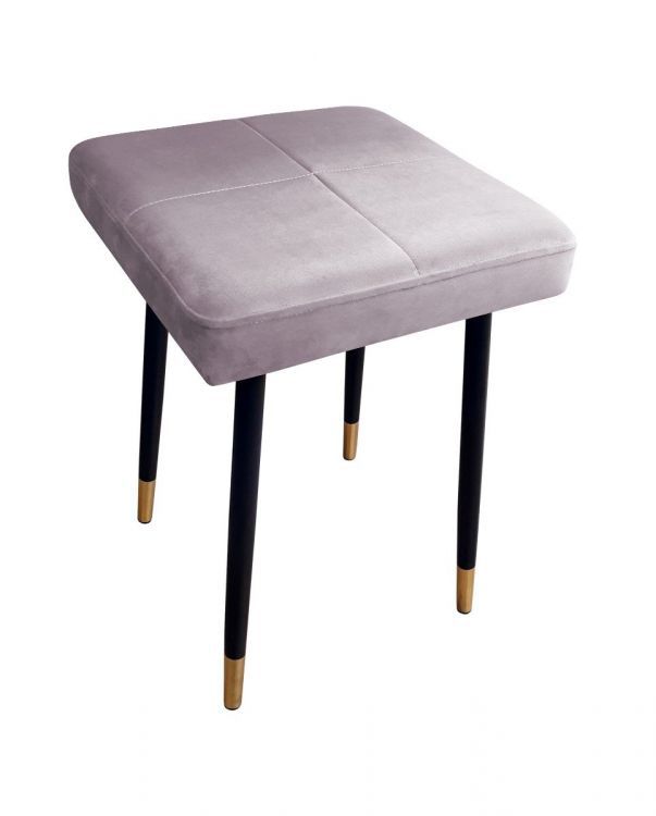Taboret SQUARE 2 MG VELVET jasno różowy ATOS 1 szt.