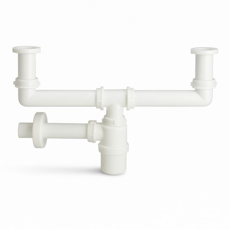 Syfon umywalkowy Lira butelkowy podwójny z króćcem 1 1/4" 40 mm 1szt