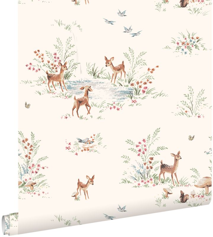 Tapeta ESTAhome jeleń jasny kremowy beż 50 x 900 cm - 1 rol.