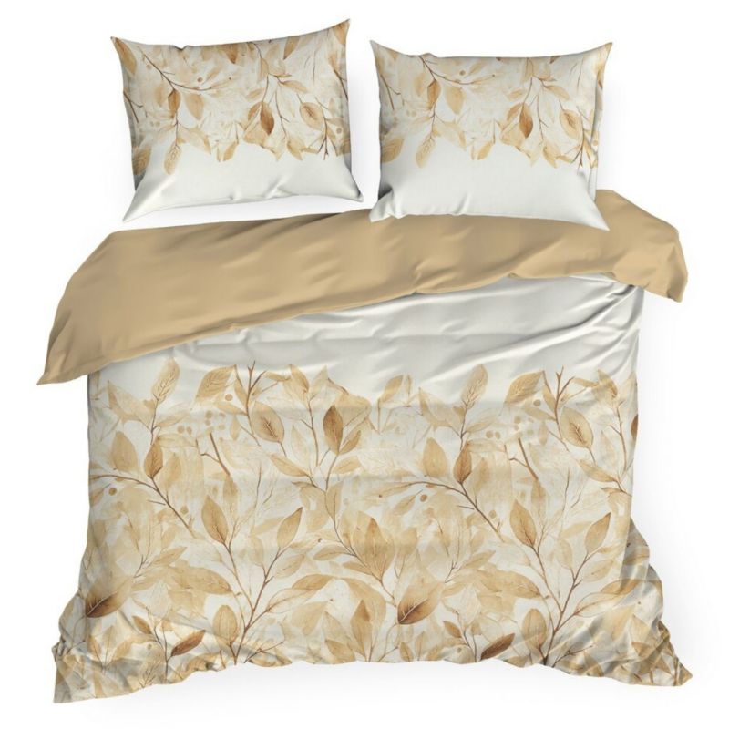 Pościel Spring/60 Eurofirany Liście Bawełna 160X200 Cm Kpl.