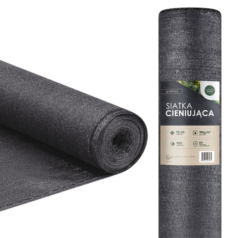 Siatka cieniująca Garden Rosa 95% szara 1,5x50m 1szt.