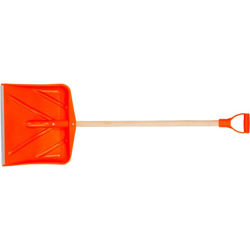Łopata śniegowa PROFIX szer.445mm wys.410mm plastik kolor wzmocnione okucie aluminiowe trzon drewniany 38mm 1 szt.