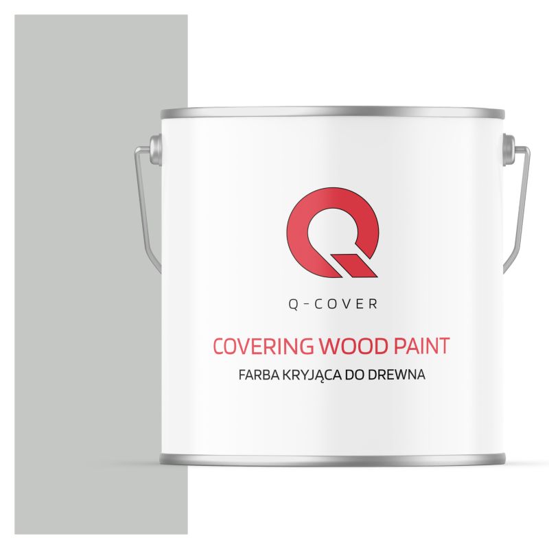 Farba Kryjąca do Drewna Q-Cover Szary Jasny RAL7035 Mat 5L