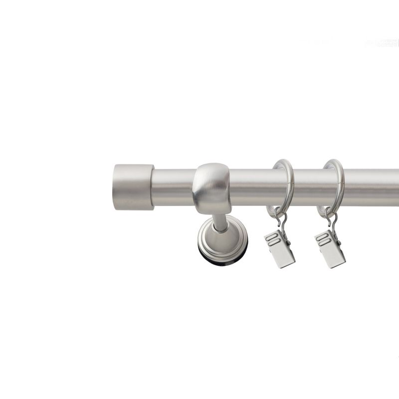 Karnisz pojedynczy Naokienko metalowy satyna 340 cm fi 19 zaślepka premium 1 szt.