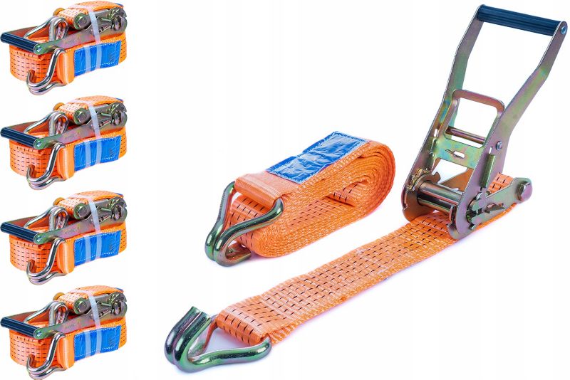 Pas transportowy z napinaczem UNITRAILER 4M/50mm/5T pasy do lawety TUV 4 szt.