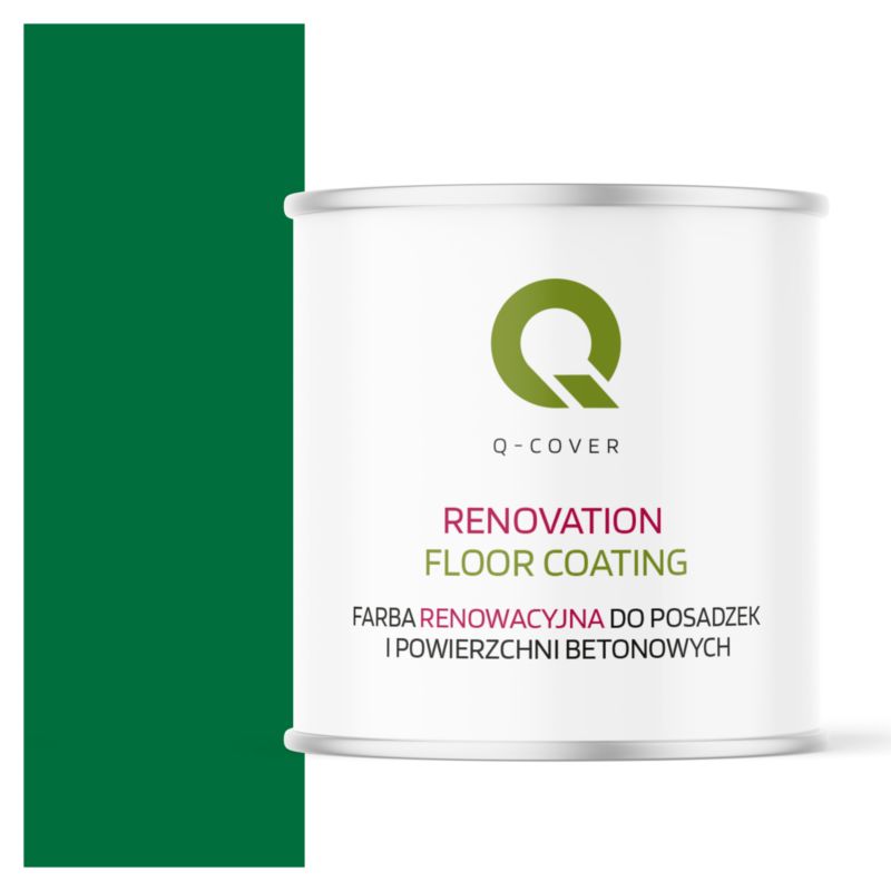 Farba Renowacyjna do Posadzek i Powierzchni Betonowych Q-Cover Zielony RAL6029 Mat 2.5L