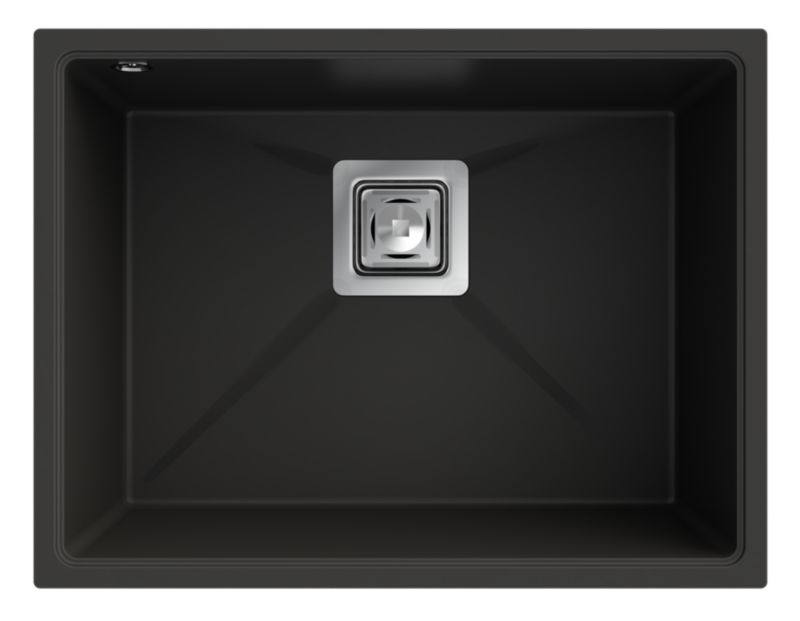 Zlewozmywak Granitowy Granitan Napo55 Podwieszany z Deską i Złotym Syfonem 1kpl.