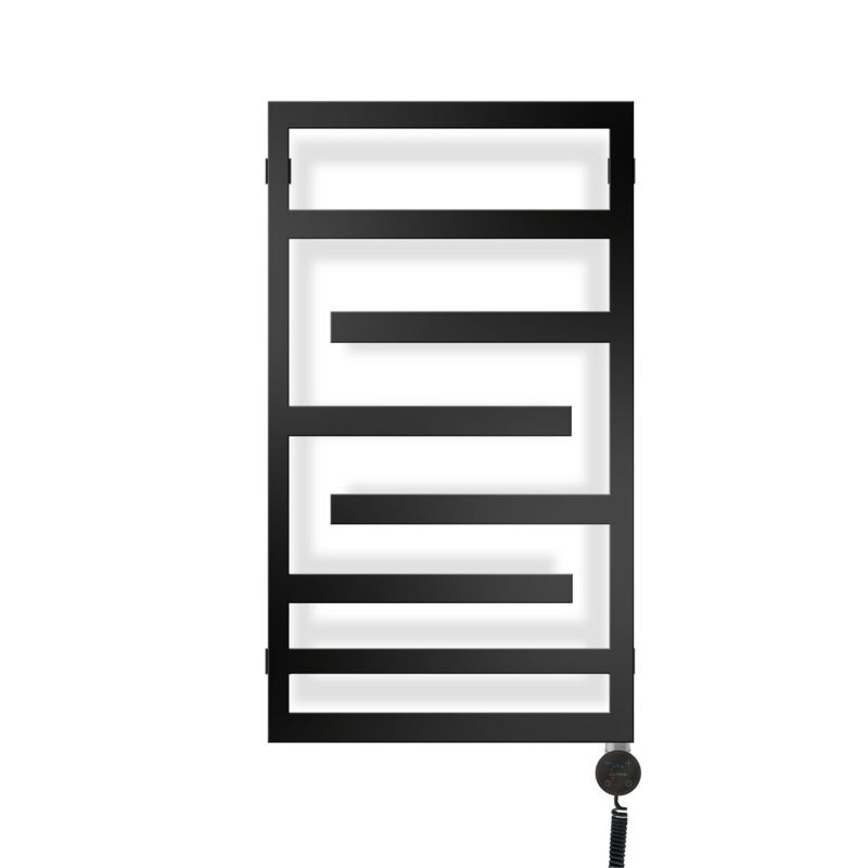 Grzejnik elektryczny Oltens Flamma 88x50 cm 400W czarny mat IPx5 funkcje suszenia i zamarzania 1 szt.